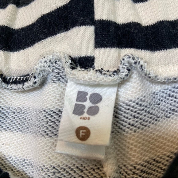 BOBO Kids Black and White Striped Wide-Leg Pants - Picture 4 of 7